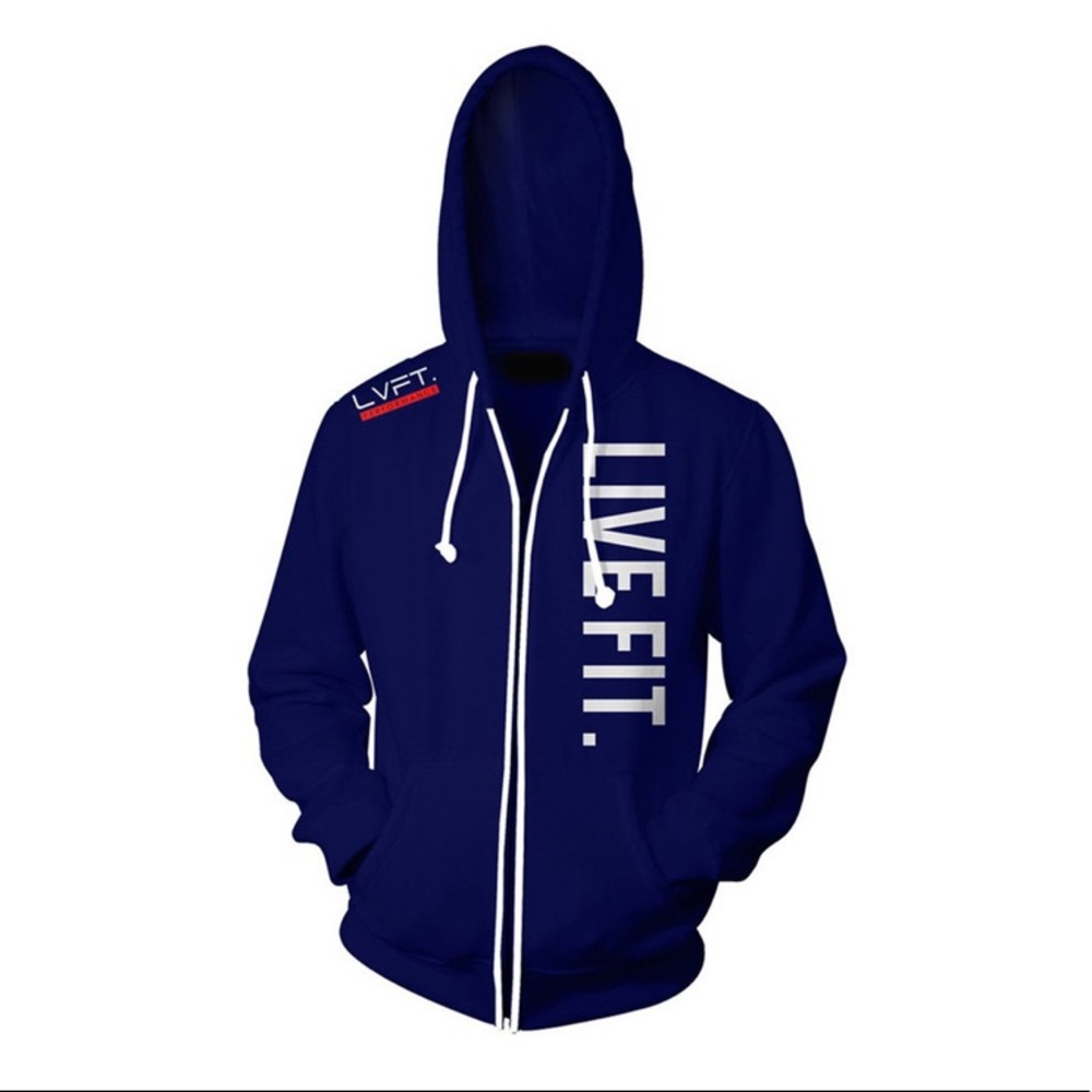 Live Fit Zip Up - Navy